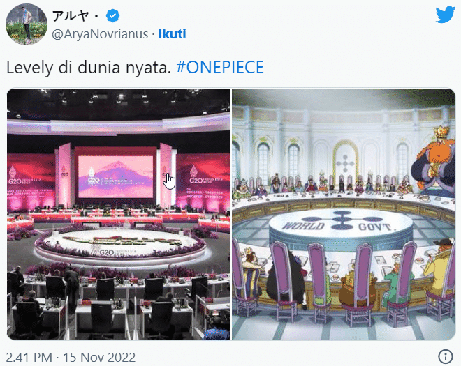 Viral Warga Twitter sebut KTT G20 Bali Mirip Pertemuan Reverie di Anime One Piece - Nonton di Dutamovie21 - Situs Resmi Nonton dan Download Film LK21, Rebahin, Layarkaca21 Tanpa Buffering Jangan ketinggalan film terbaru Viral Warga Twitter sebut KTT G20 Bali Mirip Pertemuan Reverie di Anime One Piece hanya di Dutamovie21 - Situs Resmi Nonton dan Download Film LK21, Rebahin, Layarkaca21 Tanpa Buffering!
